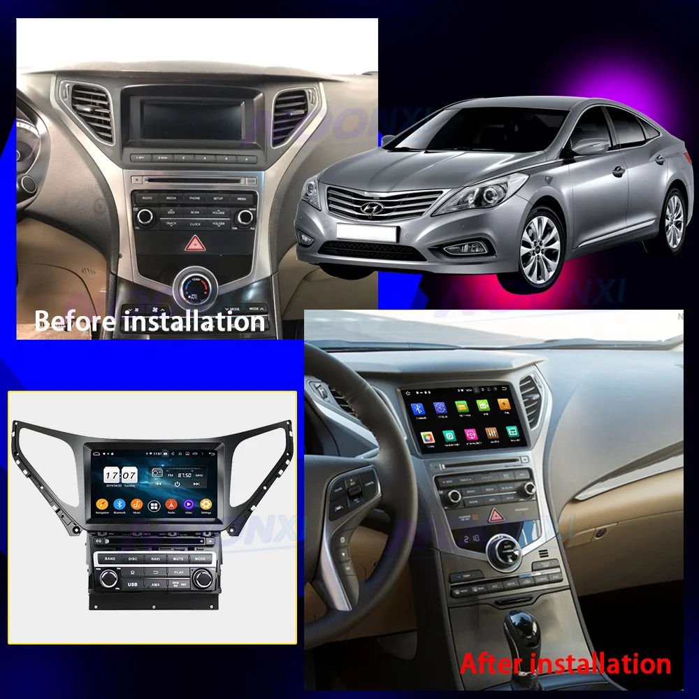 128G For Hyundai Grandeur HG Azera IX55 2015-2019 Android Car Radio Stereo Autoradio Auto Audio GPS Navigation Multimedia Player