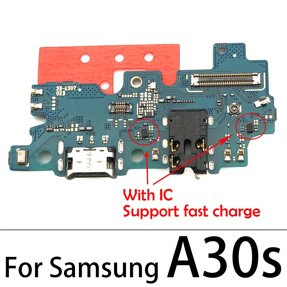 New For Samsung A30S A307 A307F Dock Connector Micro USB Charger Charging Port Flex Cable Microphone Board