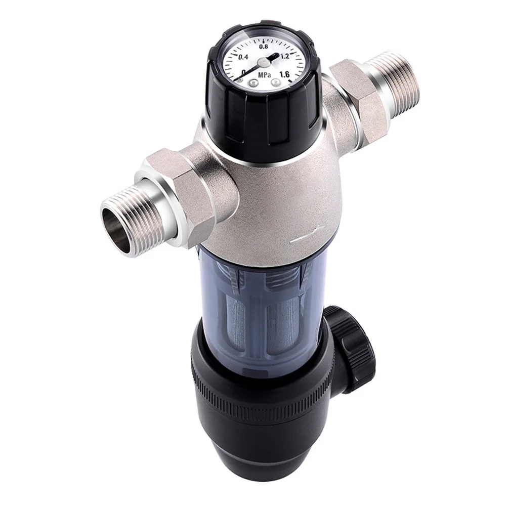 Backwashing stainless steel household whole house water filter front water purifier tap water pipe filter