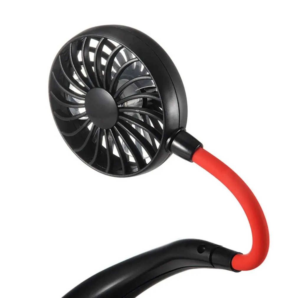 USB Outdoor Sports Mini Hanging Neck Fan portatile senza foglie piccolo ventilatore appeso al collo pigro ventilatore elettrico Ultra-silenzioso