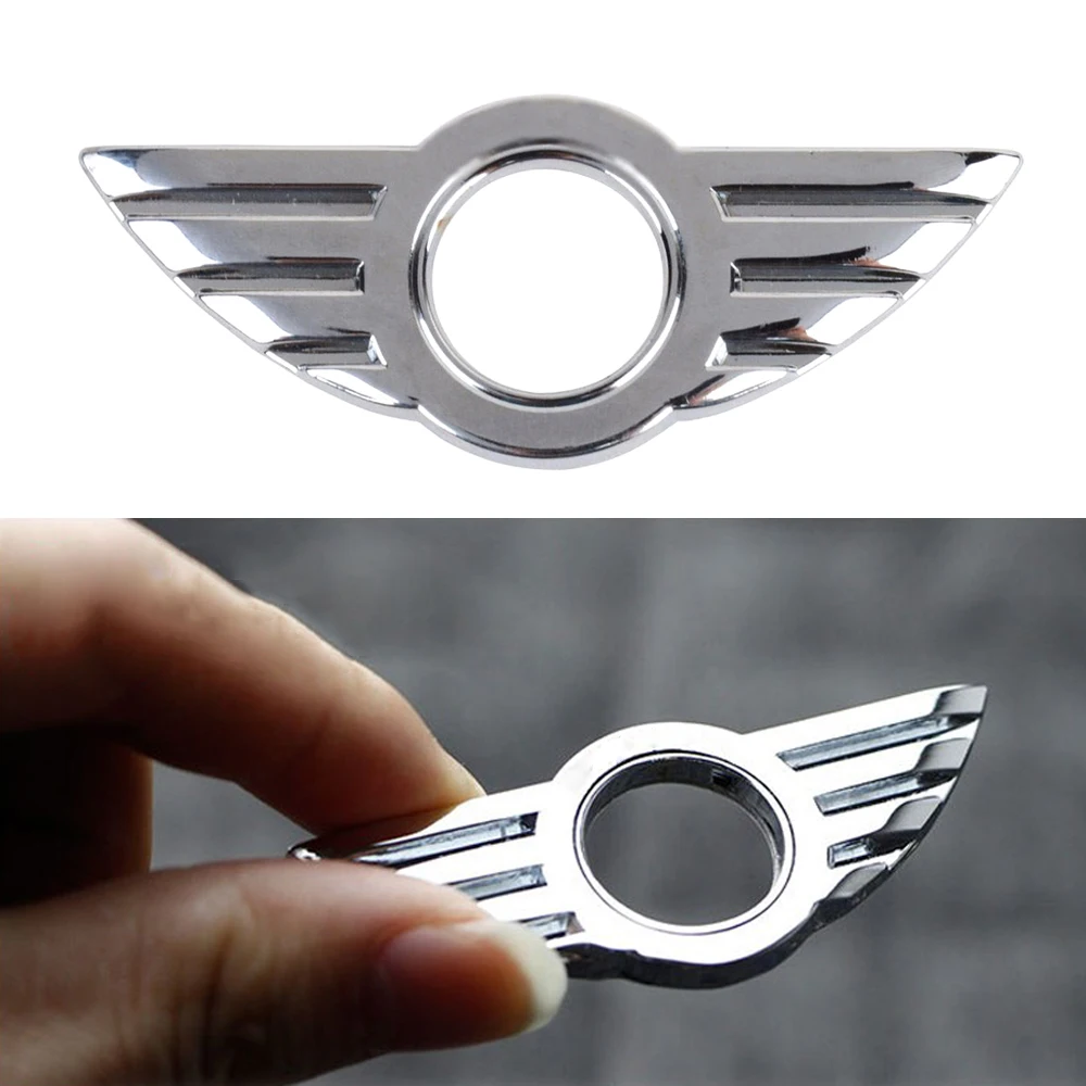 1x 3D Metal Car Door Pin Lock Wing Badge Emblem For BMW MINI Cooper S ONE Roadster Clubman Coupe Countryman Accessories