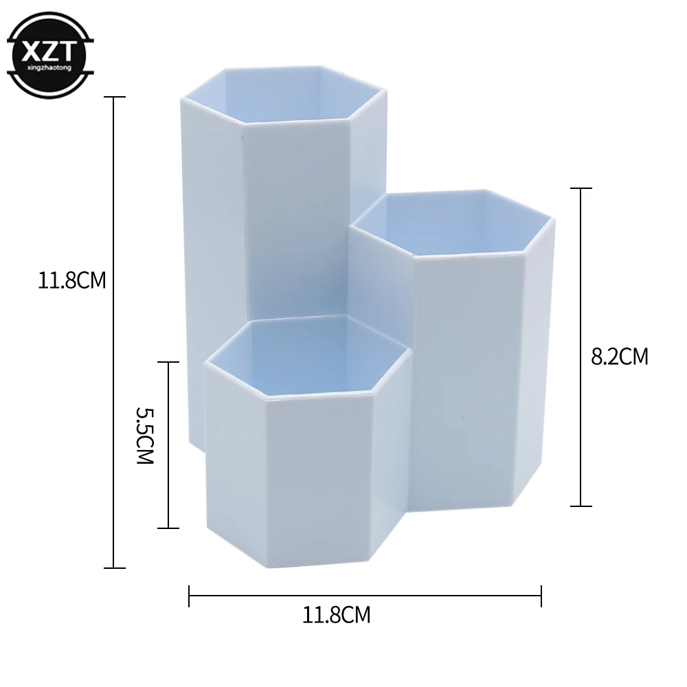 High Quality 1PC Hexagonal Pen Holder Container Stationery Organizer Storage For Home and Office Desktop Storage Box