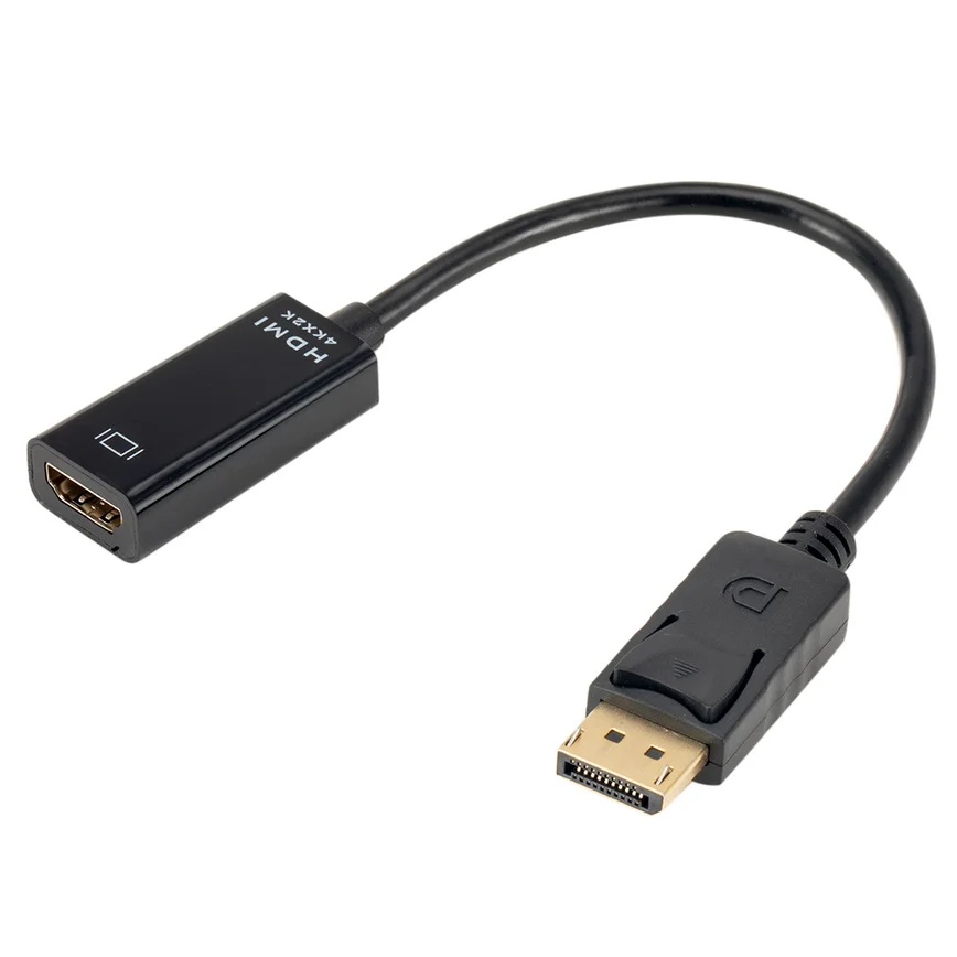 Grwibeou 4k dp para hdmi-compatível macho para fêmea displayport adaptador cabo para tv pc mini projetor monitor de televisão projetor