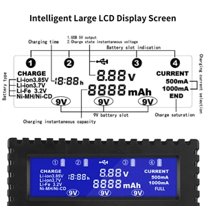 piller için şarj cihazında 8 büyük satış, 9v pil-no. 7