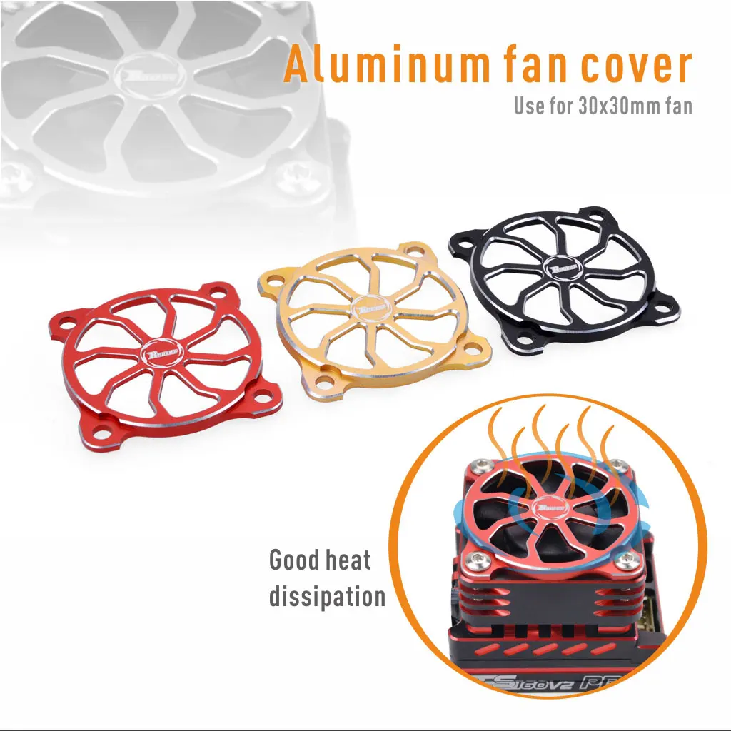 Rocket-Rc RC ESC Cooling Fan Protective Cover Guard 30mm 40mm Metal Cooling Fan Cover Carbon Fibre Cover Plate with Screws Parts