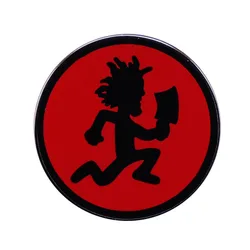 Hatchet Man Red Circle Enamel Pin ICP Insane Clown Posse Hip Hop Music Band Brooch Juggalo Wicked Music Jewelry