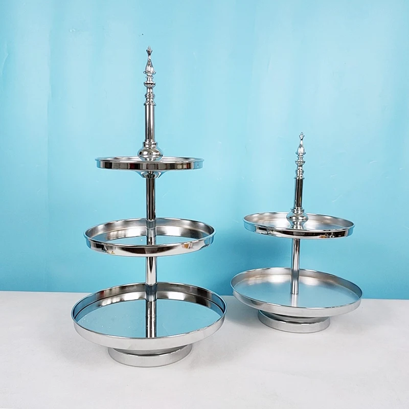 1pcs silver cooking cake tools bakeware set party dinnerware cake stand