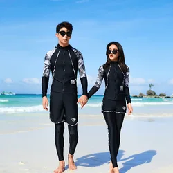 Women's 5pcs Men 3pcs set Long Sleeve UV Sun Protection Rash Guard Full Body Basic Skin Wetsuit Swimsuit Hoodie Shirt Pants