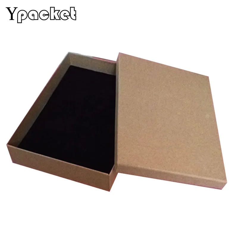 6Pcs Quality Kraft Paper Jewellery Organizer Box 21*15*4cm Brown Jewelry Sets Packaging Boxes Gift Wallet Packaging Box Jewelry