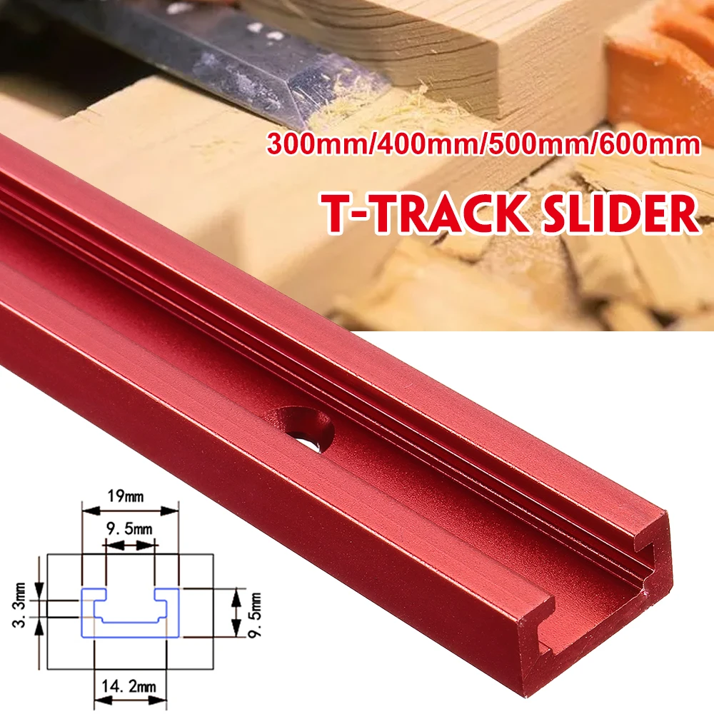 300-600 mm Aluminium alloy T-tracks Model T slot and Standard Miter Track Stop Woodworking Tool for workbench Router Table