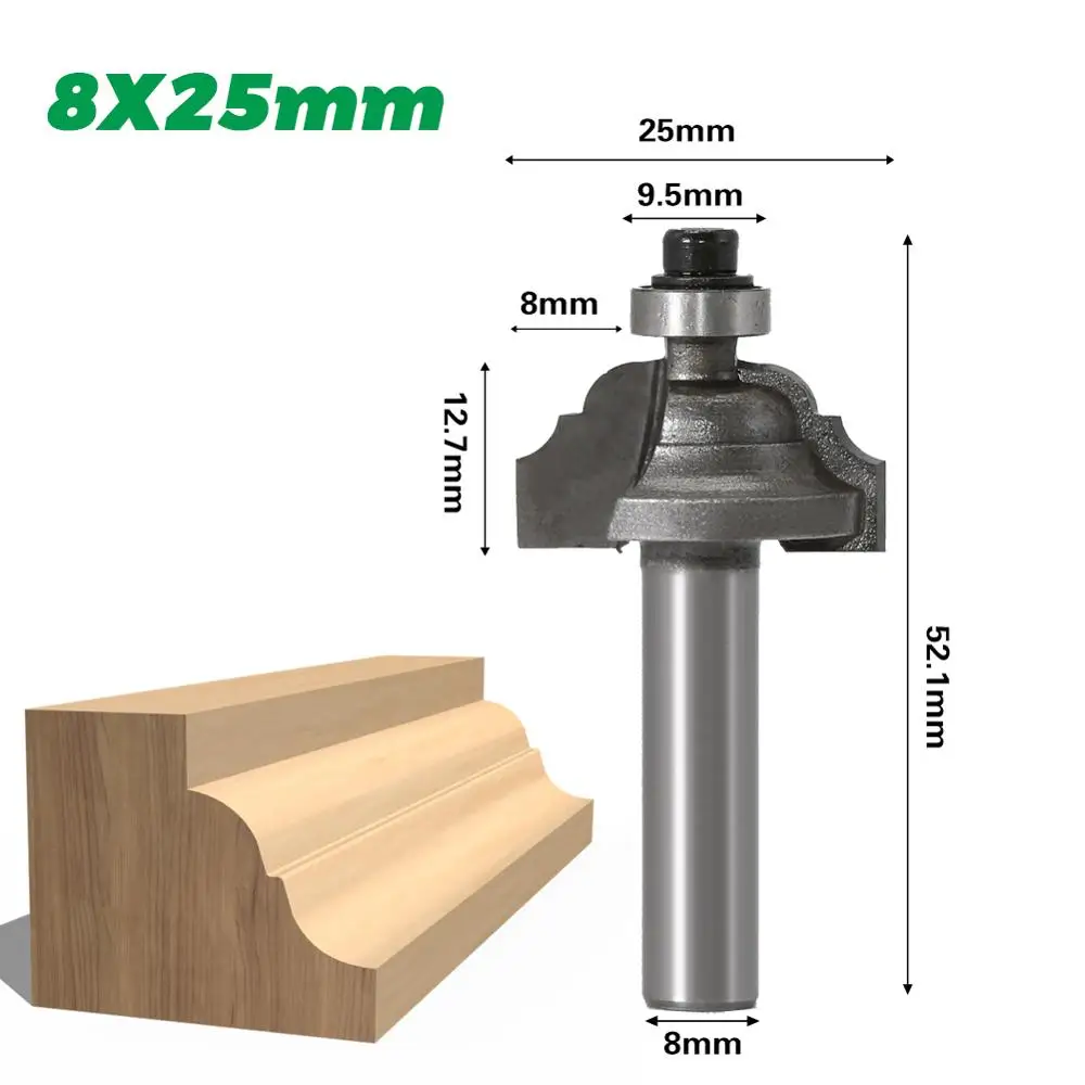 Imagem -03 - Duplo Roman Ogee Borda Router Bit mm Shank Dovetail Cortador Madeira Trabalhando Grande Alta Qualidade 1pc