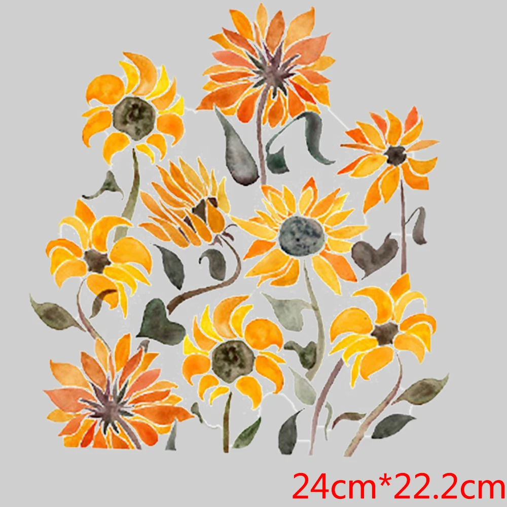 Flower Transfer Heat Transfer Stickers Wholesale Thermo Stickers DIY Washable Top Iron on Patches Termoadhesivos Para Ropa