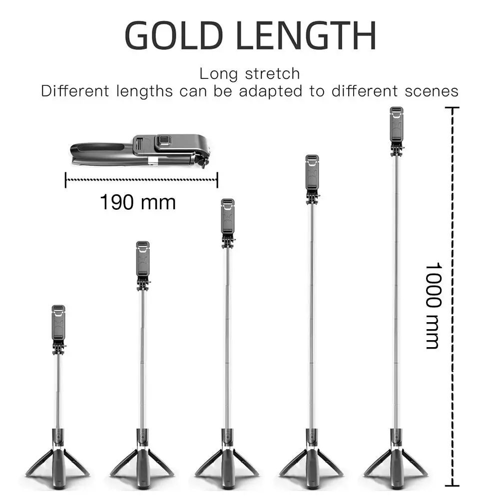 حامل ثلاثي متنقل Selfie عصا للهاتف المحمول صور التقاط بث مباشر قابلة للشحن بلوتوث التحكم عن بعد حامل ثلاثي القوائم القطب هواتف رخيصة شحن مجاني 2022