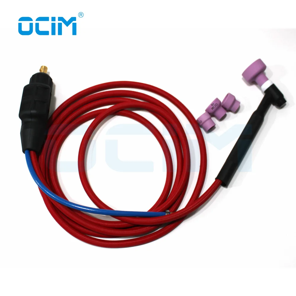 Imagem -05 - Pistola Tig Wp17 Wp17f Wp17v Wp17fv 4m Vermelho Super Macio Conector Euro 3570