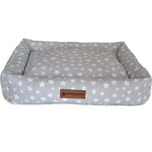 Mypettoys Stars Cat Dog Bed 40x50 Gray