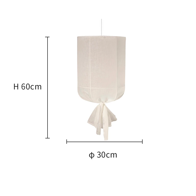 Nordic Linen Hanglamp katoen DIY Stoffen lampenkap LED post moderne verlichting voor Foyer slaapkamer Hotel witte hanglamp