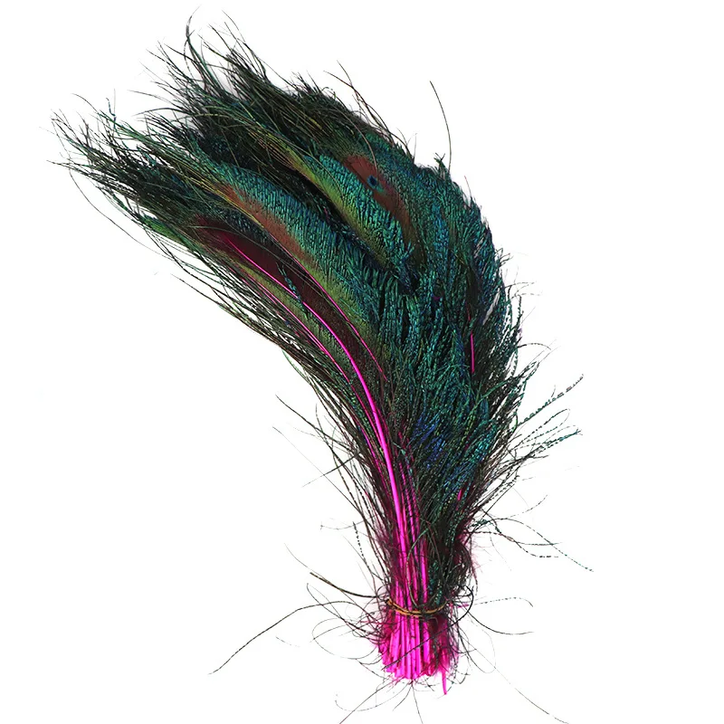 10Pcs/lot Dyeing Peacock Feathers For Crafts Length 30-35CM 12-14inch Peacock Feather Diy Jewelry Decorative Pheasant Feathers