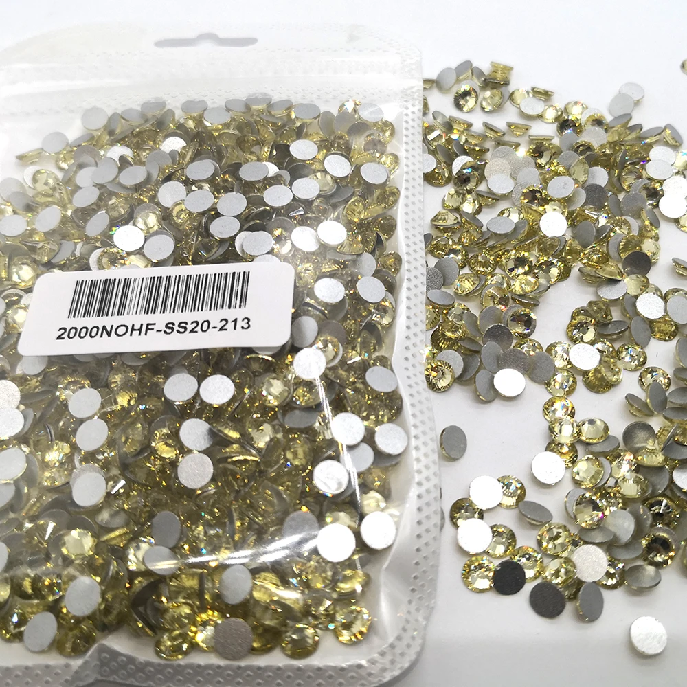 Jonquil Flatback Strass-Steine, glänzende Kristallglassteine, nicht heißklebend, für Nagelkunst, Kleidung, Handwerk und Schmuckherstellung. – Detail 6