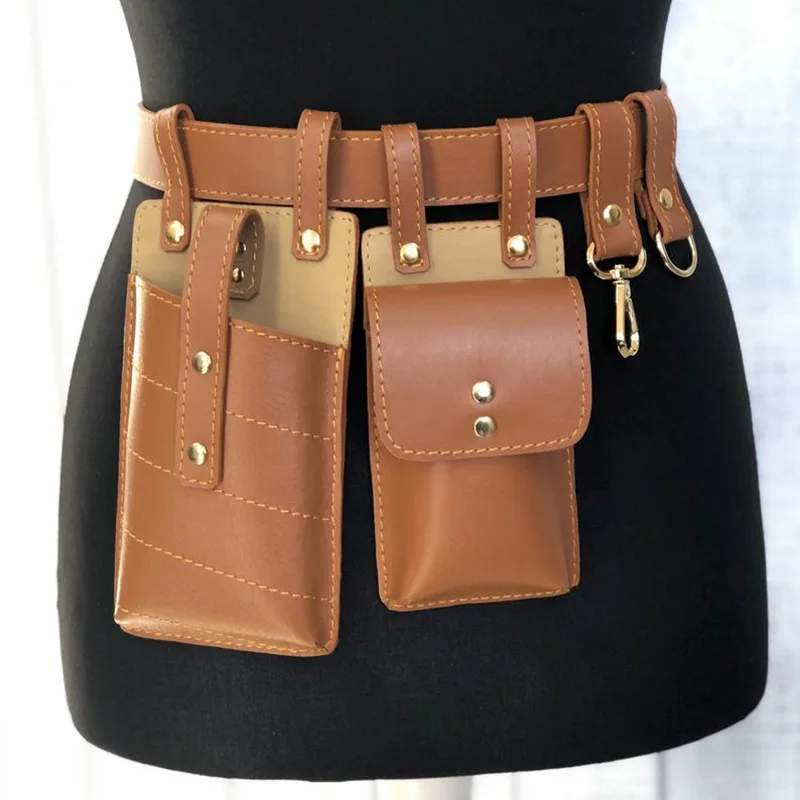 스팀펑크 레트로 휴대폰 벨트 파우치 키트, 바이킹 가죽 지갑 가방, 나이트 해적 허리 홀스터, 여성 남성 복장 액세서리