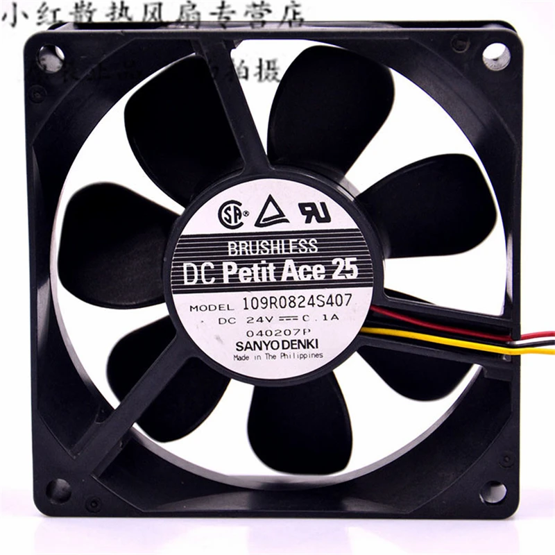 

Original 109R0824S407 24V 0.1A 8CM 8025 double ball inverter mute cooling fan