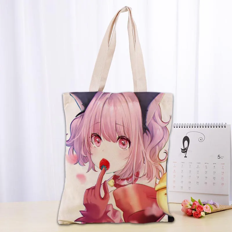 Nuovo Anime Tokyo Mew Mew Tote Bag Borsa per la spesa pieghevole Borsa a tracolla riutilizzabile ecologica grande in tessuto di tela unisex Tote 0719