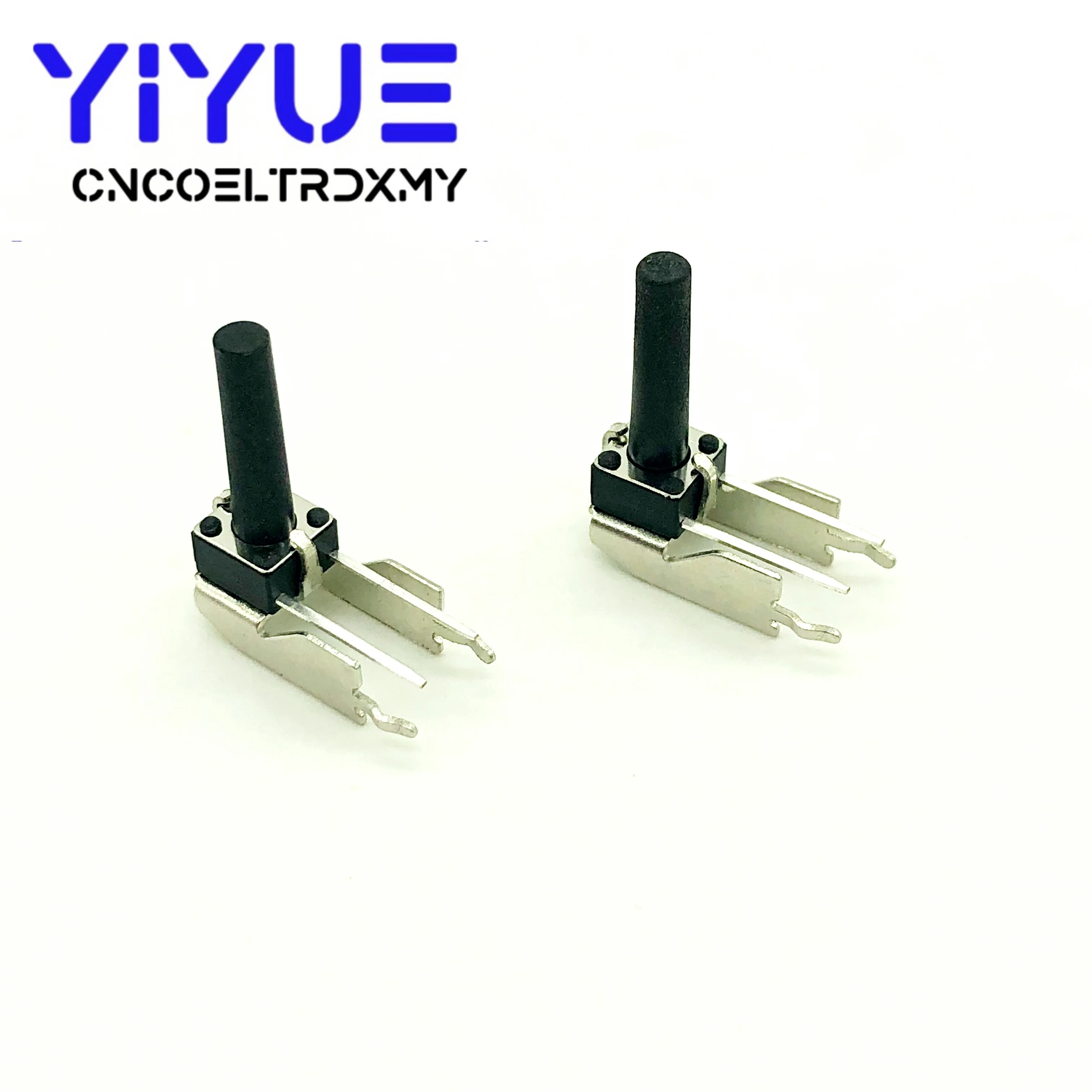 500PCS 6*6*13.5mm Horizontal Type With Bracket Push Button Switch Touch Tact Switch With Bracke 2Pins Black