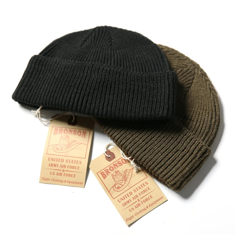 Gorro de reloj de A-4 WW2 USAF, réplica A4 de lana 80%, gorro grueso de punto cálido para invierno, estilo militar Vintage, para exteriores,