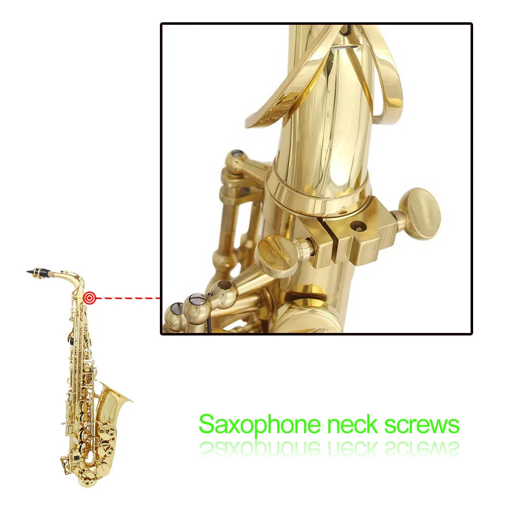 

Saxophone Neck Screw High Quality Woodwind Accessories Golden Sax Neck Tightening Screws Musical Instrument Replacement Parts