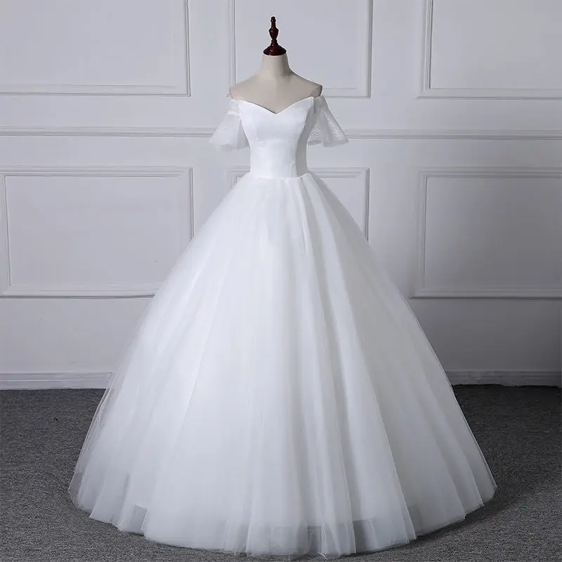 O1098 Braut Hochzeit Kleider Frauen Lange Weiß Kleid Bodenlangen Abendkleid Formale Süße Speicher Homecoming Graduation Vestidos