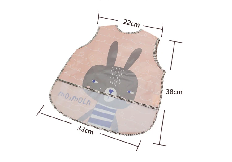 Imebaby children thickened EVA apron bib square saliva towel baby waterproof bib with rice pocket