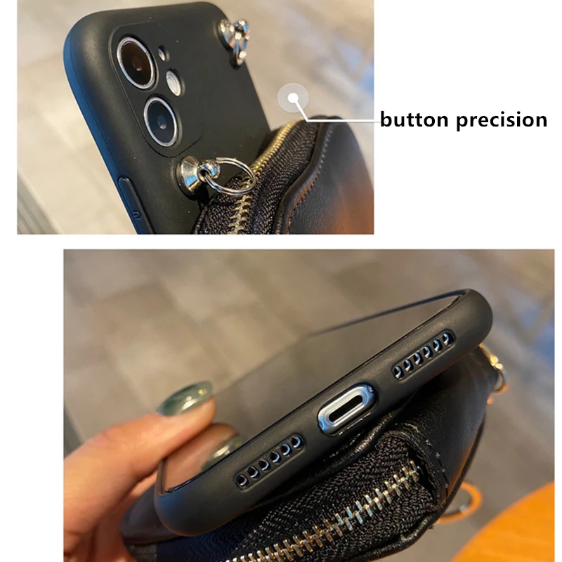 كبير الحب القلب محفظة أحمر الشفاه حقيبة كروسبودي الحبل فتاة هدية القضية آيفون 16 برو ماكس 15 12 11 13 14 برو ماكس Xs Xr 8plus غطاء