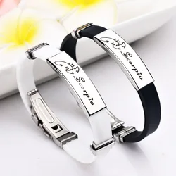 12 Constellations Signs Pulseras De Acero Inoxidable Women Rubber Personalized 12 Zodiac Sign Personality Cuff Bracelets For Wom