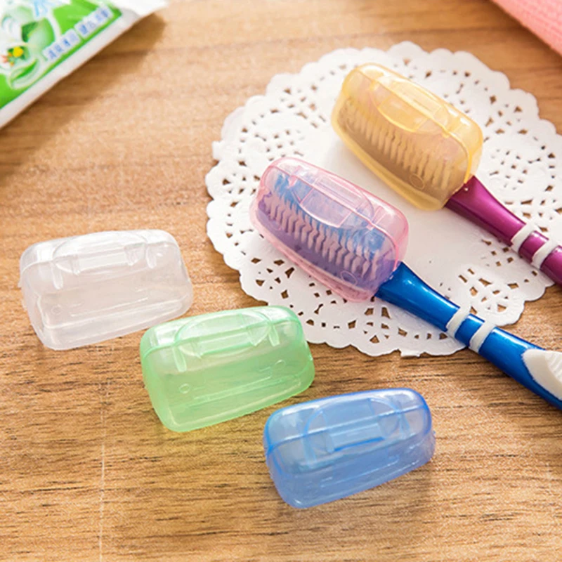 5pcs Travel Toothbrush Head Cover Toothbrush Caps Toothbrush Protective Caps Hike Case Brush Germproof Protector Random Color