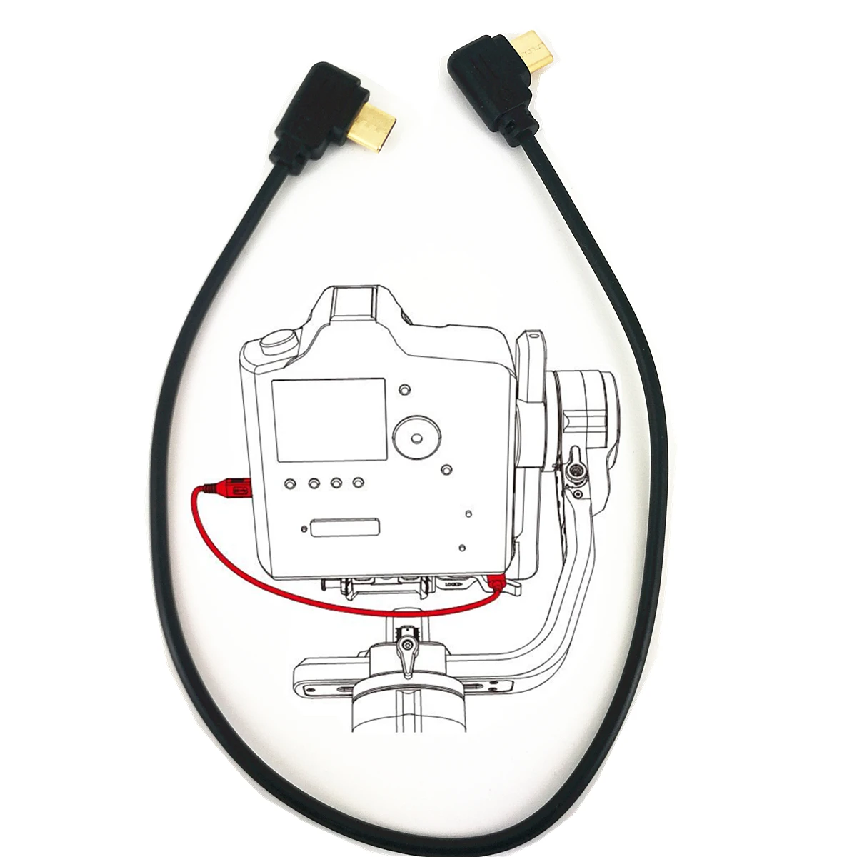 Type-C to Type-C USB Camera Control Cable for ZHIYUN Crane 2S 3S & Canon EOS R RP R5 R6 Nikon Z6 Z7 II XT4 XT3 A7C GH5 BMPCC 6K