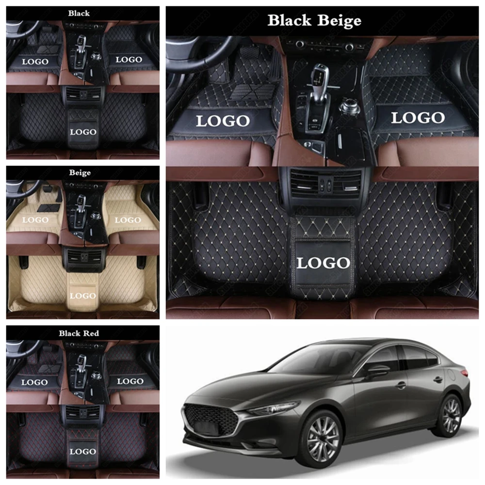 

All Weather Floor Mats for Cars Mazda 3 5 6 8 Cx-3 Cx-5 Cx-7 Cx-9 Mx-5 Atenza Custom Leather Car Foot Rugs Pad Automotive Carpet