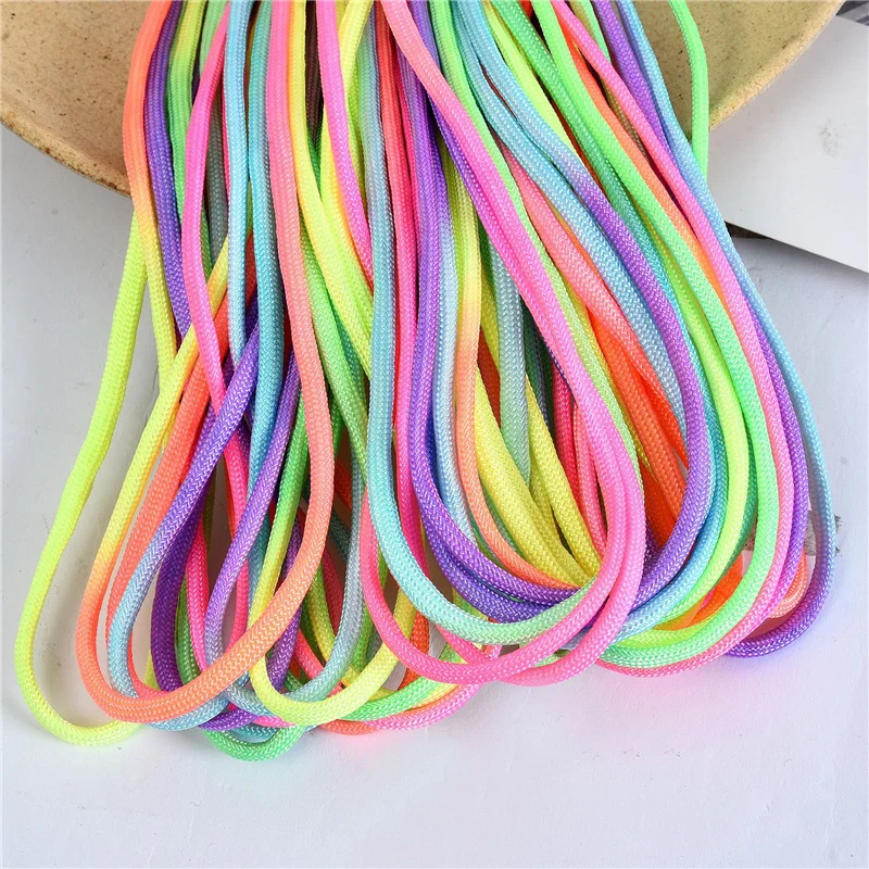 5mm Rainbow Colors Cord Rope 7 Strand Parachute Lanyard Rope Climbing Camping Survival Equipment Paracord Bracelet Bungee Cord