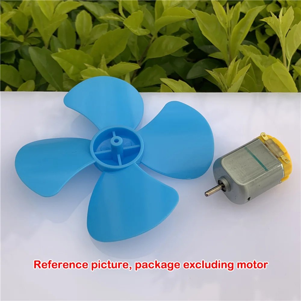 Mini 80mm Four-blade  Blue Propeller Fit for 2mm Motor Diameter Shaft Fan Blade Paddle Student Technology Handmade Accessories