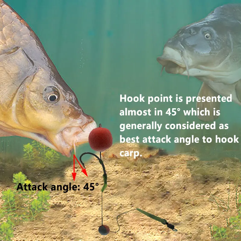 Aparejos de carpa listos para usar – Anzuelos tamaños 2,4,6,8 - imagen 3