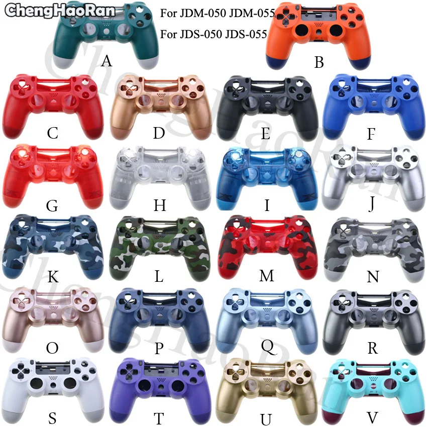 

ChengHaoRan 22 Colors For PS4 JDS 050 JDS 055 JDM-050 JDM-055 Repair Sets Game Controller Full Housing Case Shell Replacement