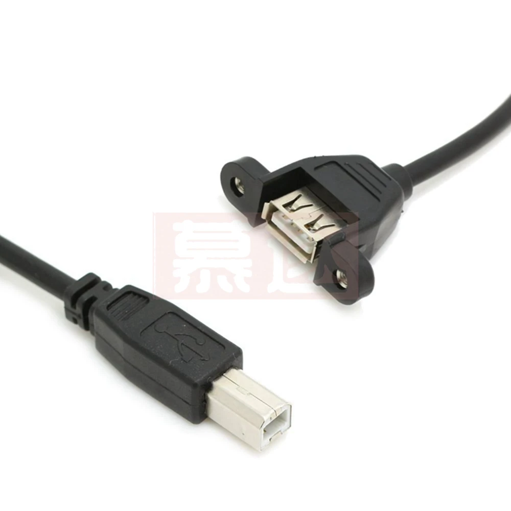 Mini USB zu USB-B Typ Drucker Verlängerung Kabel Männlich zu Weiblich Jack mit Festen Schraube Loch 30cm 50cm