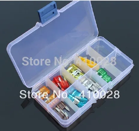 New 45pcs MINI Blade Fuse Assortment Auto Car Motorcycle SUV FUSE Kit APM ATM 5A 7.5A 10A 15A 20A 25A 30A 35A 40A Free shipping