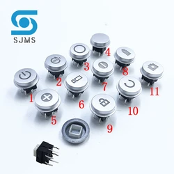 8*8*10.5mm DIP-6P 8x8 With Light LED Tactile Micro Push Button Momentary Switch + C23 Can transmit light Round button Switch Cap