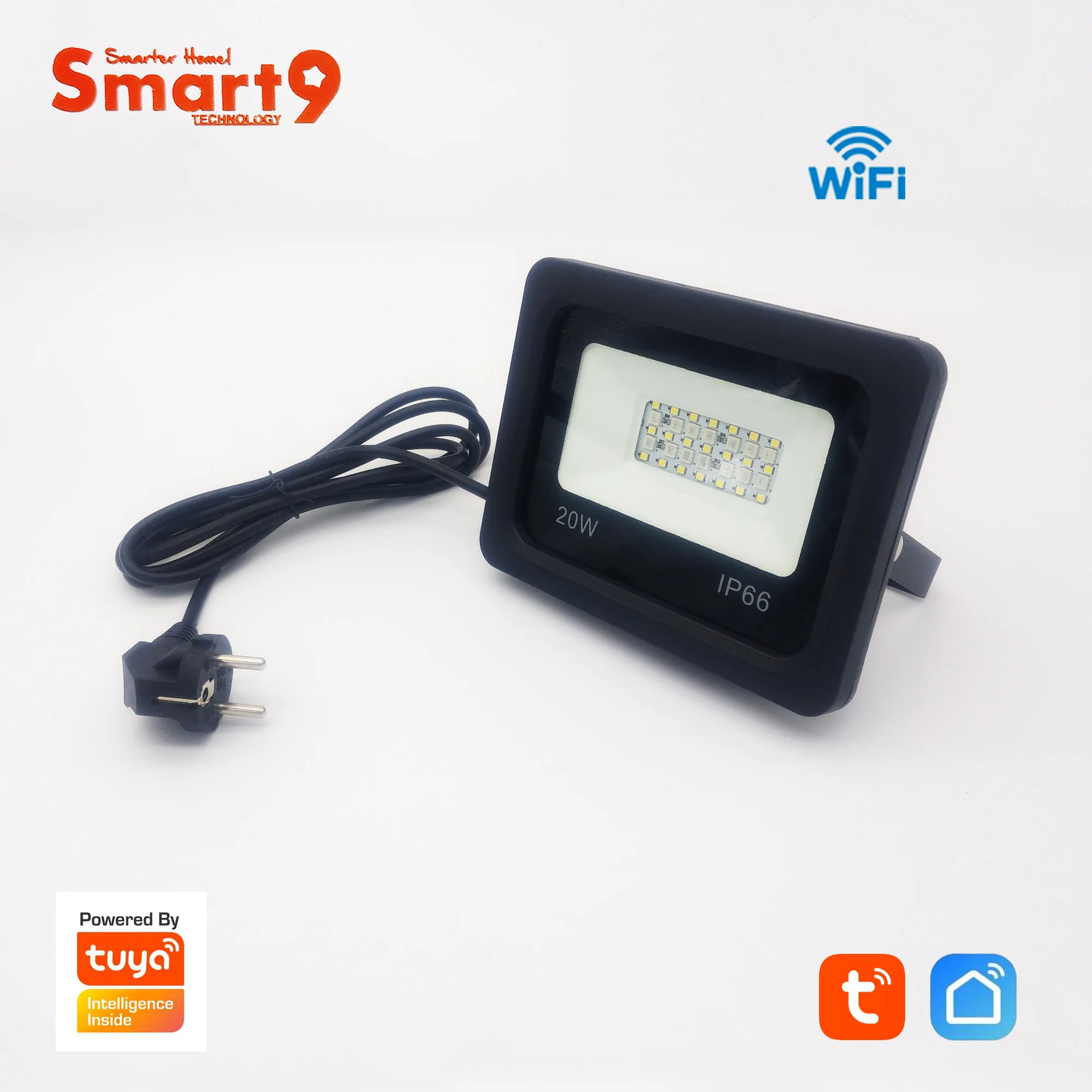 Smart9 Wifi Flood Light Working with Smart Life App, LED Projector Light Compatible with Alexa and Google Home Powered by TuYa