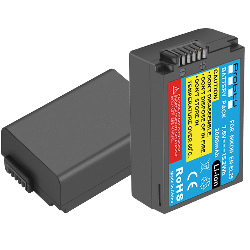 

Original Probty 2000mAh EN-EL25 Battery For Nikon Z50 ZFC MH-32 Z30