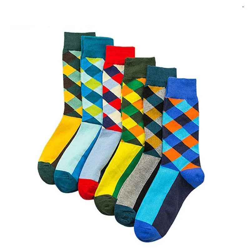 3 Pairs Men Socks Large Big Plus Size 45,46 British Wind Men Sock Happy Socks Long Tube Socks Men Meias Calcetines Hombre Casual