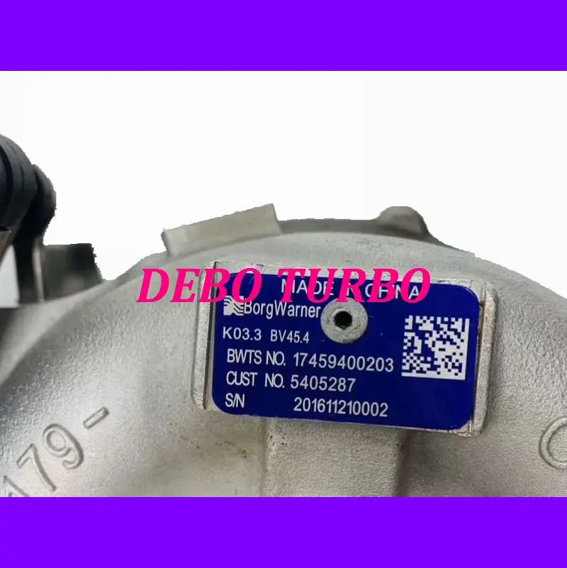 NEW GENUINE BORGWARNERS BV45.4 17459400203 5405287 turbo Turbocharger for FOTON TOANO  CUMMINS ISF2.8 S5129T 2.8L 96KW