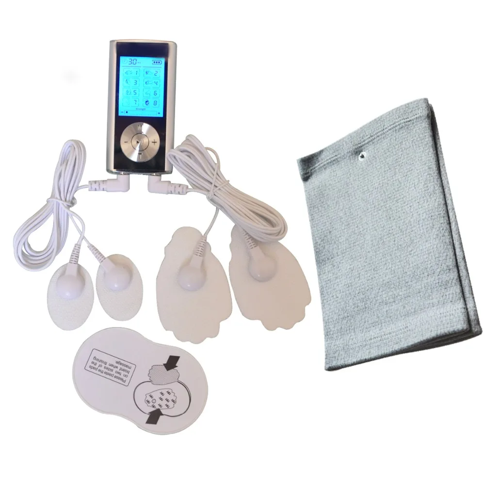 

Dual Double Output Slimming Body Electric Tens Therapy Massage Pulse Acupuncture Machine Device With Electrode Fibre Knee Pads