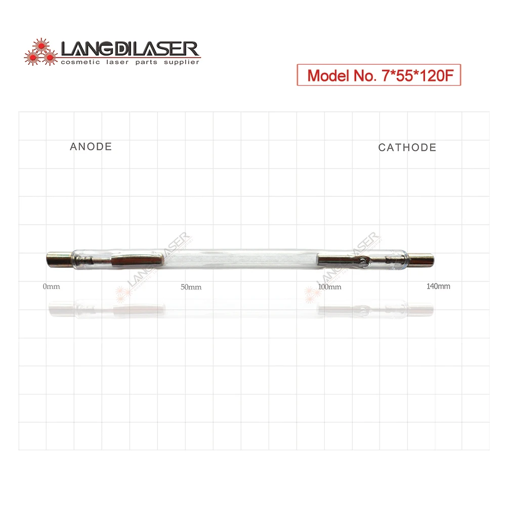 IPL LAMP : 7*55*120F - pole , IPL flash lamp , NCRICO lamp for Chinese IPL/OPT head pieces