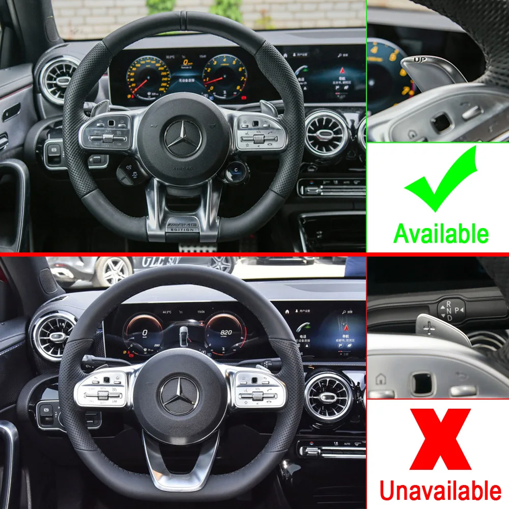 Paddle Shift For Mercedes-Benz A Class AMG A35 A45 C63 C43 SL63 CLA45 G63 GLS63 E63 CLS53 GLC43 2019 2020 Car Steering Wheel DSG