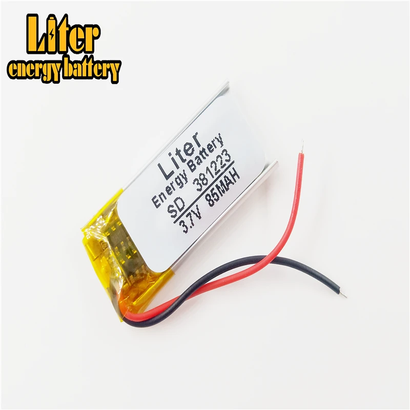 381223 3.7V lithium polymer battery 381223 85mah MP3 MP4 MP5 Bluetooth headset